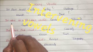 Intervening vowels  chapter 12th part 2nd  pitman shorthand [upl. by Premer802]