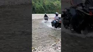 water crossing watercrossing leh ladakh rs200 ktmduke 250 dangerous [upl. by Ydneh]