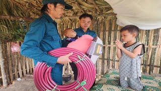 Border guards and commune militia helped the orphan boy lead the water pipe to the farm [upl. by Lebam]