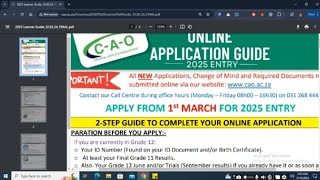 CAO Application for 2025 Entry Open  Apply Now [upl. by Robinet]