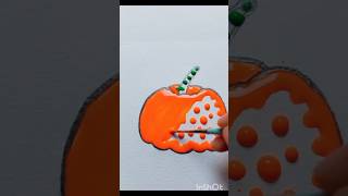 Stained Art With Orange 🎃🤩✨🎨 Pumpkin With Realism Techniques ✍️ halloween shorts pumpkin [upl. by Trevah839]