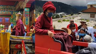 His Eminence Dzongsar Jamyang Khyentse Rinpoche in Tyangboche Everest Trekking Route Nepal [upl. by Ahsuat]