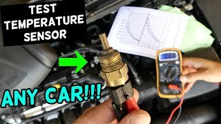 HOW TO TEST COOLANT TEMPERATURE SENSOR Any Car [upl. by Meggi561]