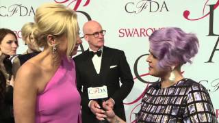 2015 CFDA Fashion Awards  Kelly Osbourne Talks with Nadja Swarovski [upl. by Bambie627]