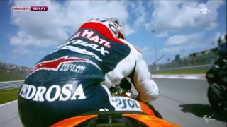 Dani Pedrosa crash Round 13 San Marino [upl. by Auqined]