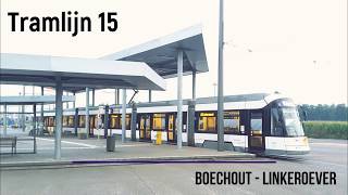 Antwerpen Tram 15 Boechout PR Linkeroever De Lijn [upl. by Ayian]