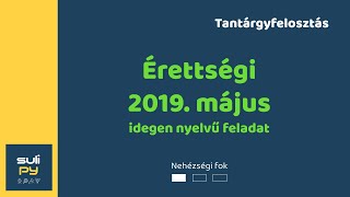 Informatika érettségi  programozás 2019 május idegen nyelvű feladat  Python [upl. by Gardell]