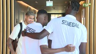 SENEGAL VS BENIN l’arrivée des lions à l’hôtel Radisson de Diamniadio [upl. by Hendel]