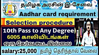 Aadhar card recruitment 2023 6005 vacancies No exam No fees Permanent Govt jobs 2023 [upl. by Johppah]