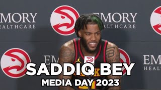 Saddiq Bey Press Conference  Atlanta Hawks Media Day 2023 [upl. by Doehne]