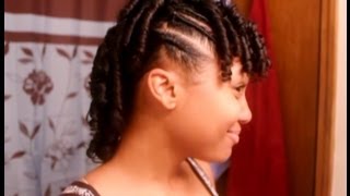 Flexi Rod Mohawk HAIR TUTORIAL  Flat Twists [upl. by Ladin]