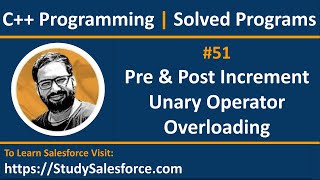 51 C  Implement pre and post increment using operator overloading in C  by Sanjay Gupta [upl. by Ahsal]