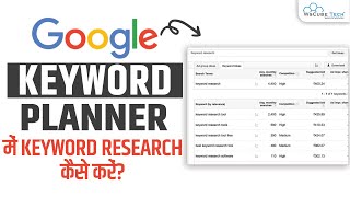 Google Keyword Planner How to use Google Keyword Planner for Keyword Research  Fully Explained [upl. by Maren]