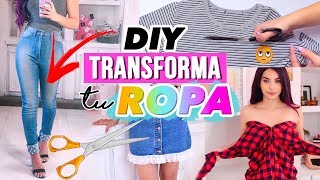 TRANSFORMA TU ROPA VIEJA A NUEVA SIN GASTAR thrift flip DIY ROPA TUMBLR FACIL ♥ Jimena Aguilar [upl. by Eillime]