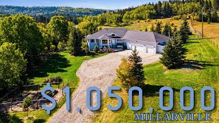 For Sale  272112 Plummers Road Foothills AB  441 acres 3700 sqft WalkOut Bungalow  1050000 [upl. by Rosenstein]