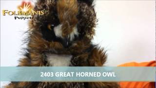 2403 Folkmanis Great Horned Owl [upl. by Feriga591]