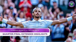 Five set stunner  Lorenzo Musetti vs Taylor Fritz  Extended Highlights  Wimbledon 2024 [upl. by Nohj]