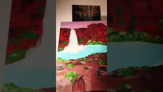 Havasu Fall Arizona Acrylic painting [upl. by Richman]