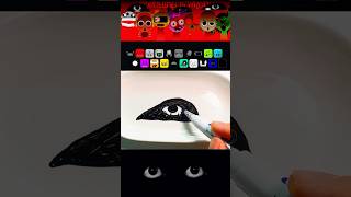 I drew BLACK EYE from Sprunki Incredibox with a pen on the water [upl. by Matta]