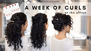 A WEEK OF CURLS FOR THE OFFICE  WOMENS HAIRSTYLES  EASY CURLY HAIRSTYLES  THE CURL STORY [upl. by Leval]