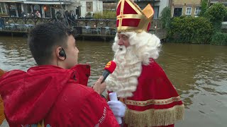 Sinterklaas toch nog aangekomen in Franeker quotBlij dat we hier zijnquot [upl. by Adiari]