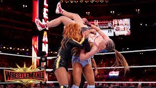 Becky Lynch and Charlotte Flair join forces to brutally punish Ronda Rousey WrestleMania 35 [upl. by John]