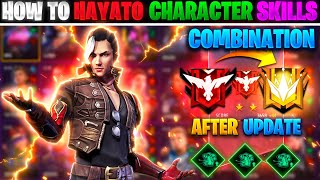 BR RANK amp CS RANK BEST CHARACTER COMBINATION IN FREE FIRE  HAYATO CHARACTER SKILL COMBINATION 2023 [upl. by Enyawd]