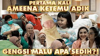 REAKSI AMEENA KETEMU ADIKNYA PERTAMA KALI [upl. by Lou]