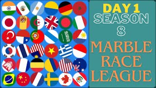 Marble Race League Season 8 Day 1 Marble Race in Algodoo [upl. by Ardith72]