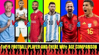 AGE COMPARISONFamous Footballers And There Wife Age Comparison [upl. by Aleciram]