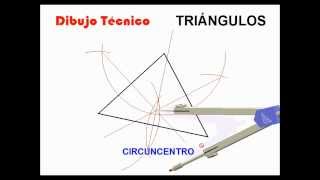 DIBUJO TÉCNICO Triángulos Circuncentro [upl. by Sternick]