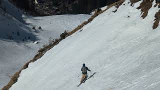 A few springtime telemark turns in Avoriaz France [upl. by Edla]