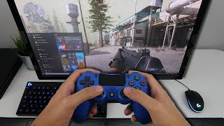 How to CONNECT PS4 CONTROLLER to PC Warzone EASY METHOD [upl. by Edan]