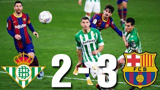 Real Betis vs Barcelona 23 La Liga 2021  MATCH REVIEW [upl. by Llevel]