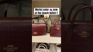 Merlot color 🍇has traveled from Coach Retail to the Coach Outlet bag styles😆 coach coachoutlet [upl. by Adams]