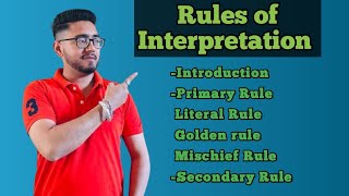 Rules of interpretation  literal rule of interpretation  golden rule  mischief rule  twinslaw [upl. by Aserej]