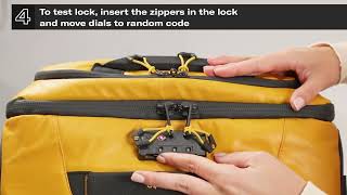 Samsonite  Lock instructions Ecodiver [upl. by Anwad361]