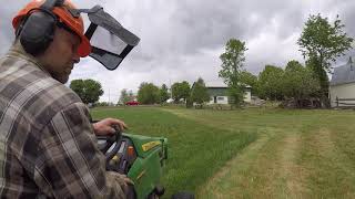 John Deere 1026R mowing a field 06012020 [upl. by Kruse]