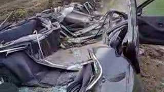 Tank crushes car 12  part 2 [upl. by Hteik]