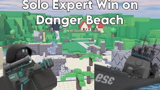 Solo Expert on Danger Beach Tower Defense X [upl. by Lemej]