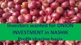 CASH INVESTMENT ON NASHIK ONION  PROFIT SHARING BASIS  SHORT TERM INVESTORS WANTED [upl. by Whiffen]