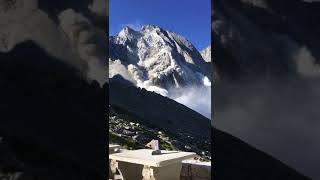 Massive Rock quotAvalanchequot Forces Evacuations in Swiss Alps [upl. by Anaujik581]