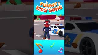 Police Car cartoon for kids 🚔 Educational songs for children [upl. by Enorel]