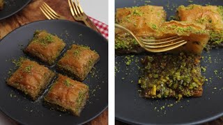 Kuru Baklava  einfaches Baklava Rezept mit Pistazien  Antep Fistikli Kuru Baklava Tarifi [upl. by Hilten]