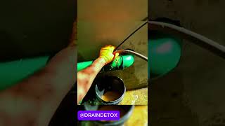 MAN takes off drain cap and  draincleaning drainage satisfying cloggeddrain plumbing [upl. by Lexis]