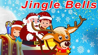 Jingle Bells Song For Children With Lyrics  Jingle Bells  Christmas Songs [upl. by Eerual]