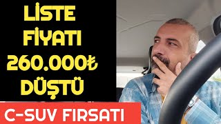 EKİM 2023 İDDİALI SUV LİSTE FİYATI 260000₺ DÜŞTÜ  CSUV FIRSATI [upl. by Rovit934]