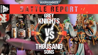 Grey Knights vs Thousand Sons 2000pts  Warhammer 40000 Battle Report [upl. by Abagael]