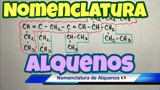 Nomenclatura de ALQUENOS fórmula y nombre [upl. by Laurianne953]