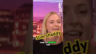 Real Slim Shady ft Sophie Turner – Hilarious GOT Moment shorts realslimshady eminem rap [upl. by Esinel222]